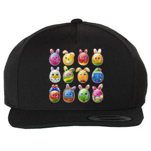 Cute Easter Eggs Wool Snapback Cap