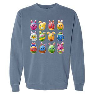 Cute Easter Eggs Garment-Dyed Sweatshirt