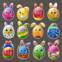 Cute Easter Eggs Cotton Canvas Backpack