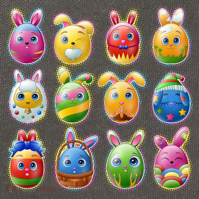 Cute Easter Eggs Cotton Canvas Backpack