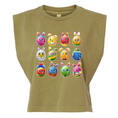 Cute Easter Eggs Garment-Dyed Women's Muscle Tee