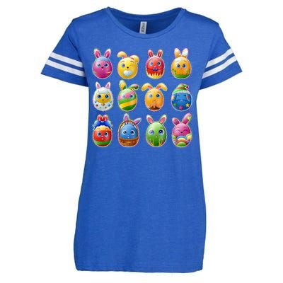 Cute Easter Eggs Enza Ladies Jersey Football T-Shirt