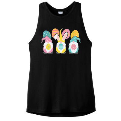 Cute Easter Holiday Gnomes Ladies PosiCharge Tri-Blend Wicking Tank