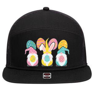 Cute Easter Holiday Gnomes 7 Panel Mesh Trucker Snapback Hat