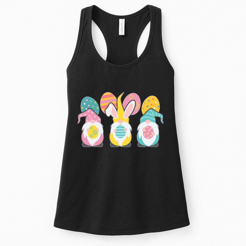 Cute Easter Holiday Gnomes Womens Tank Top