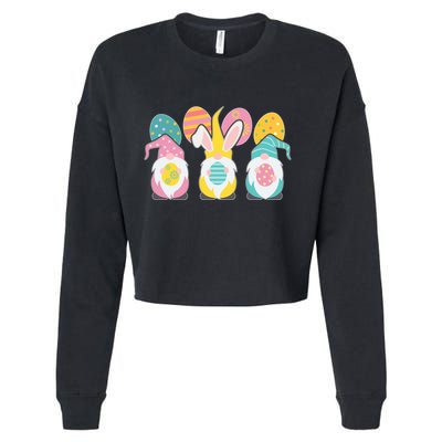 Cute Easter Holiday Gnomes Cropped Pullover Crew