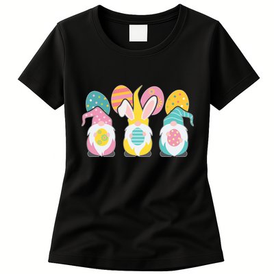 Cute Easter Holiday Gnomes Womens T-Shirt
