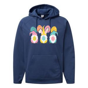 Cute Easter Holiday Gnomes Performance Fleece Hoodie