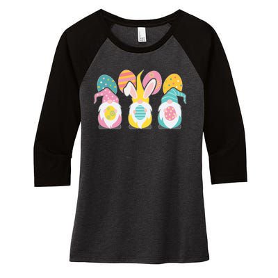 Cute Easter Holiday Gnomes Women's Tri-Blend 3/4-Sleeve Raglan Shirt