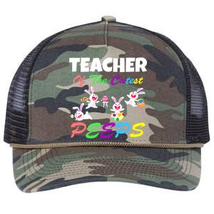 Cute Easter: Teacher Of The Cutest Peeps Retro Rope Trucker Hat Cap