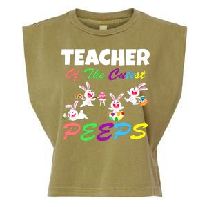 Cute Easter: Teacher Of The Cutest Peeps Garment-Dyed Women's Muscle Tee