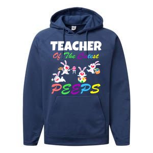 Cute Easter: Teacher Of The Cutest Peeps Performance Fleece Hoodie