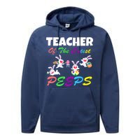 Cute Easter: Teacher Of The Cutest Peeps Performance Fleece Hoodie