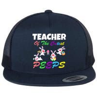 Cute Easter: Teacher Of The Cutest Peeps Flat Bill Trucker Hat