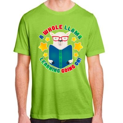 Cute Educational - A Whole Llama Learning Adult ChromaSoft Performance T-Shirt