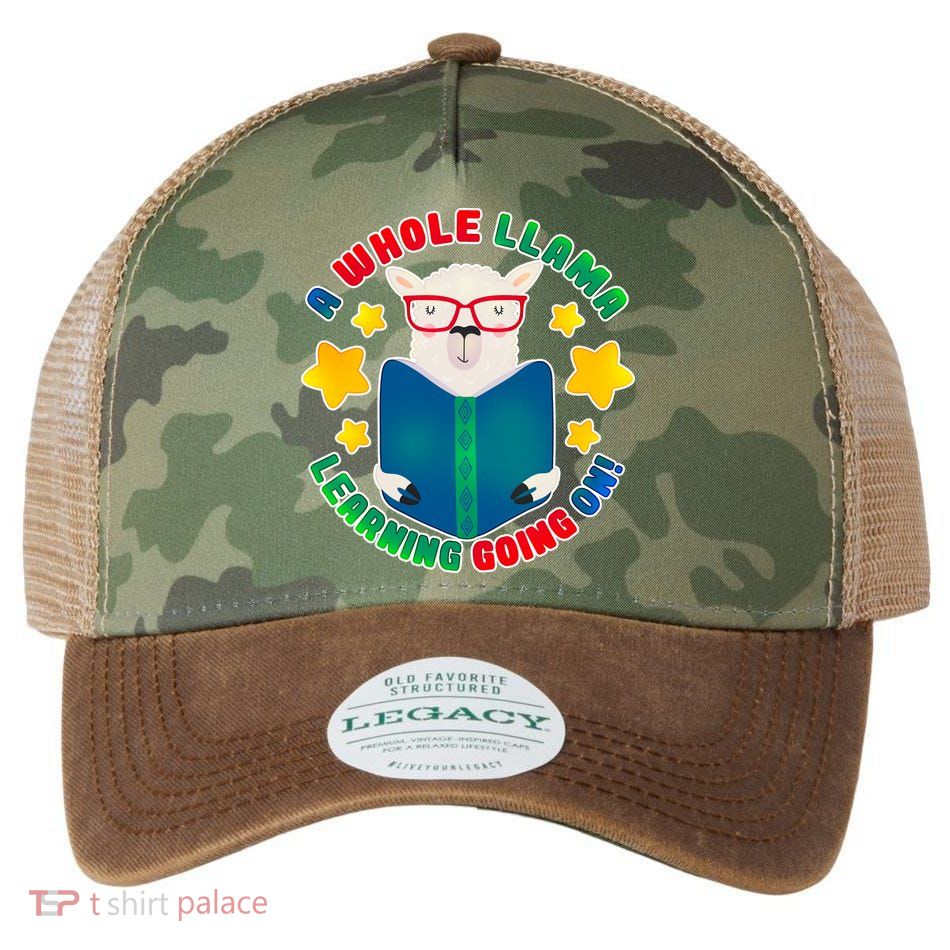 Cute Educational - A Whole Llama Learning Legacy Tie Dye Trucker Hat
