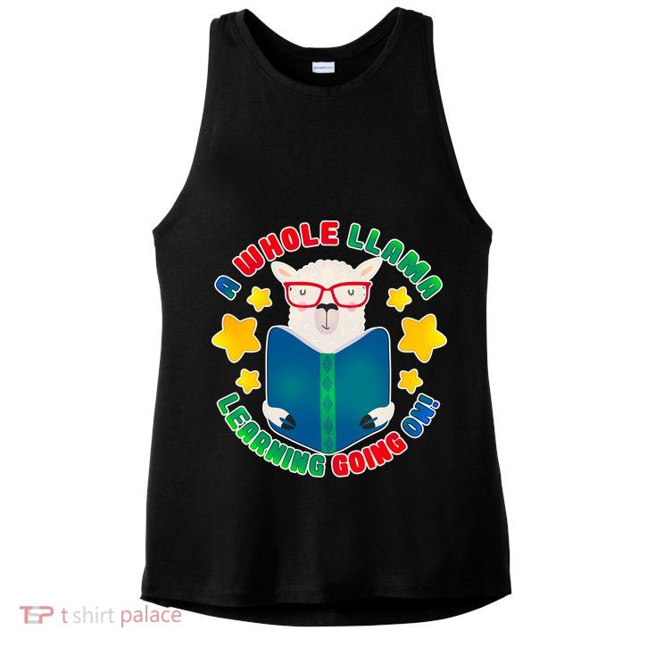 Cute Educational - A Whole Llama Learning Ladies PosiCharge Tri-Blend Wicking Tank