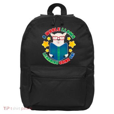 Cute Educational - A Whole Llama Learning 16 in Basic Backpack