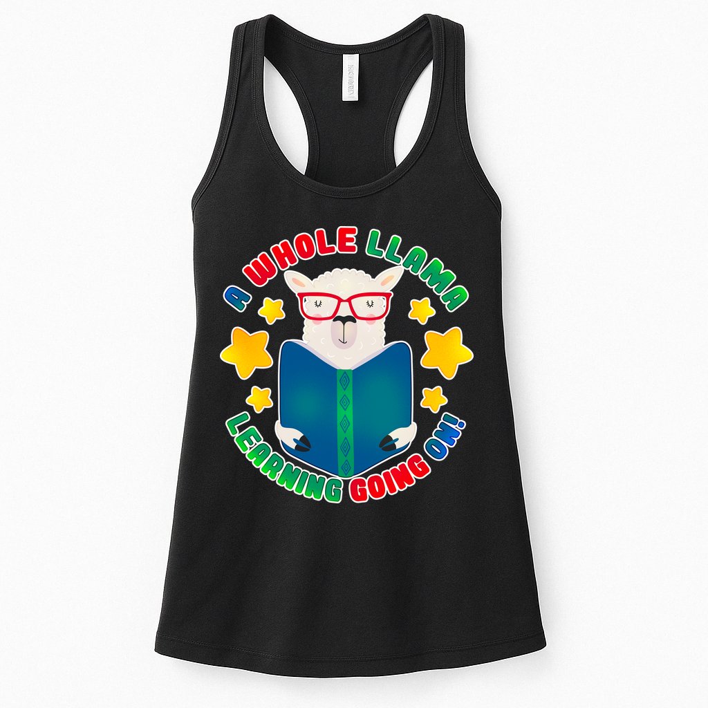 Cute Educational - A Whole Llama Learning Womens Tank Top