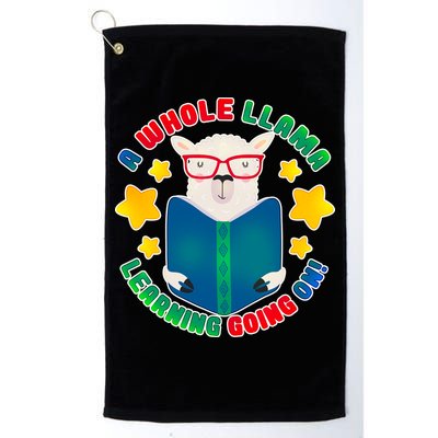 Cute Educational - A Whole Llama Learning Golf Towel
