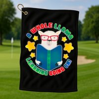 Cute Educational - A Whole Llama Learning Golf Towel