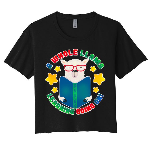 Cute Educational - A Whole Llama Learning Crop Top