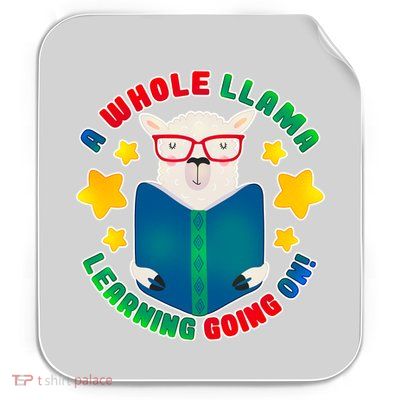 Cute Educational - A Whole Llama Learning Permanent Decal Sticker