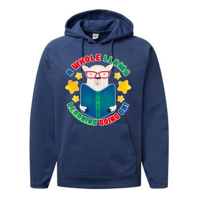 Cute Educational - A Whole Llama Learning Performance Fleece Hoodie