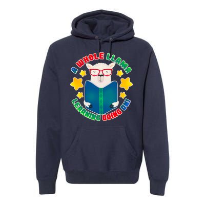 Cute Educational - A Whole Llama Learning Premium Hoodie