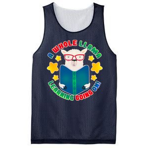 Cute Educational - A Whole Llama Learning Mesh Reversible Basketball Jersey Tank