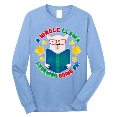 Cute Educational - A Whole Llama Learning Long Sleeve Shirt