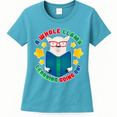 Cute Educational - A Whole Llama Learning Womens T-Shirt