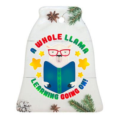 Cute Educational - A Whole Llama Learning Ceramic Bell Ornament