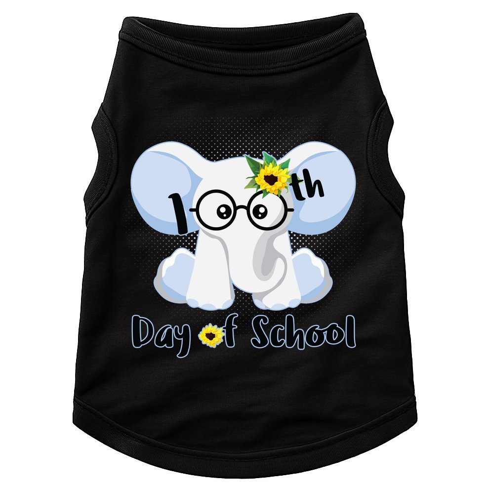 Cute Elephant 100th Day of School Doggie Tank