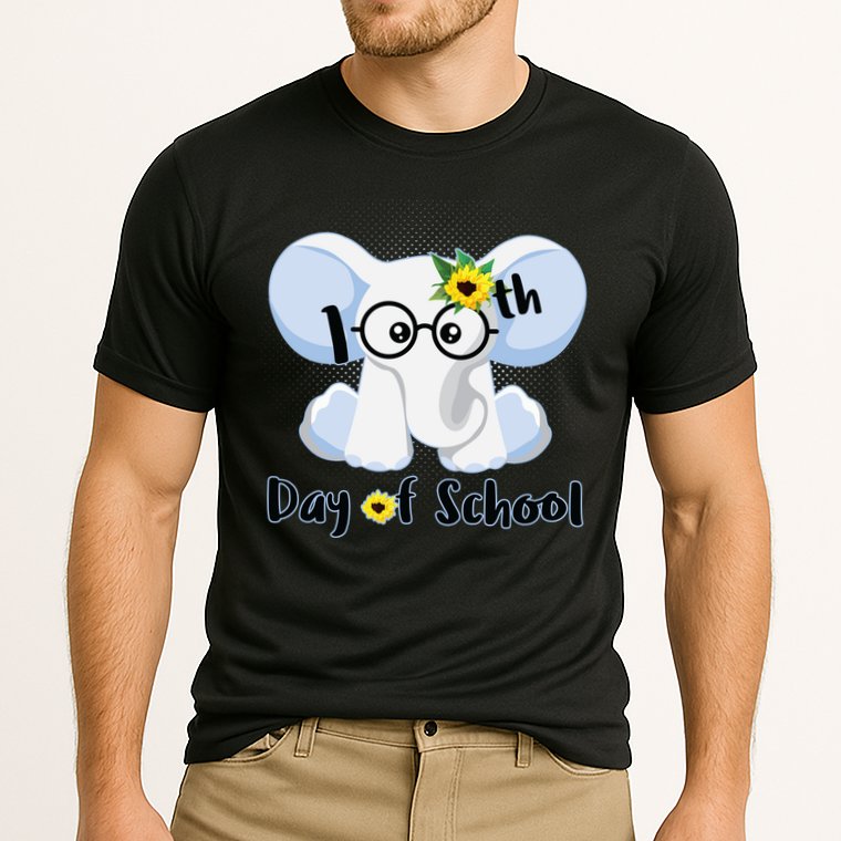 Cute Elephant 100th Day of School Performance Shirt