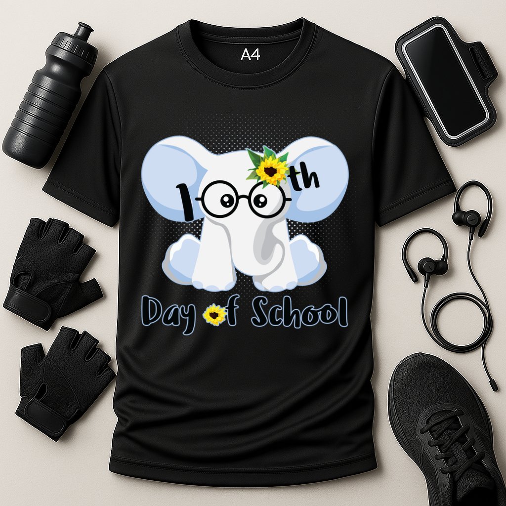 Cute Elephant 100th Day of School Performance Shirt