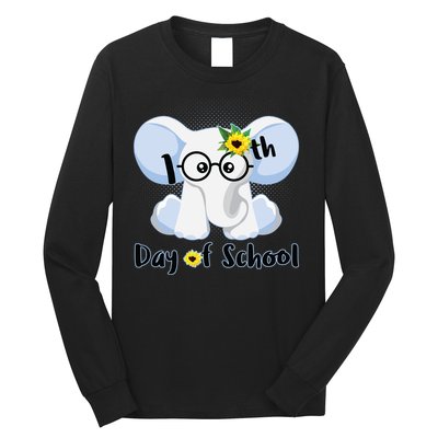 Cute Elephant 100th Day of School Long Sleeve Shirt