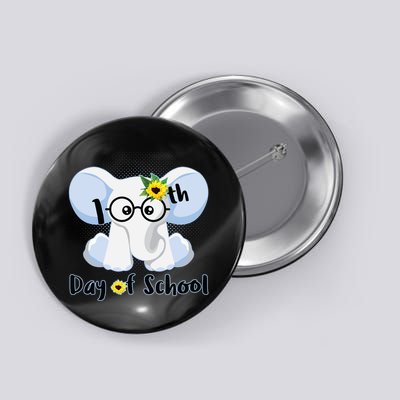 Cute Elephant 100th Day of School Button