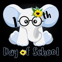 Cute Elephant 100th Day of School 7-Panel Snapback Hat