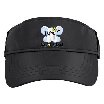 Cute Elephant 100th Day of School Adult Drive Performance Visor