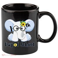Cute Elephant 100th Day of School 11oz C Handle Ceramic Mug