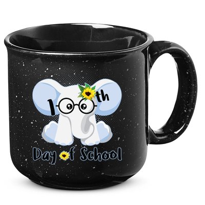Cute Elephant 100th Day of School 15oz Campfire Ceramic Mug