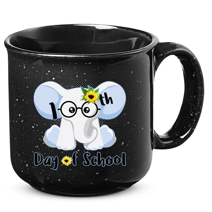 Cute Elephant 100th Day of School 15oz Campfire Ceramic Mug