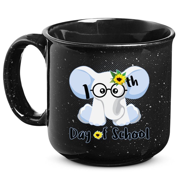 Cute Elephant 100th Day of School 15oz Campfire Ceramic Mug