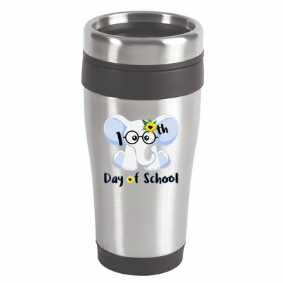 Cute Elephant 100th Day of School 16oz Travel Tumbler