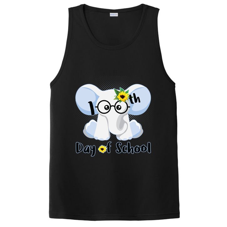 Cute Elephant 100th Day of School PosiCharge Competitor Tank