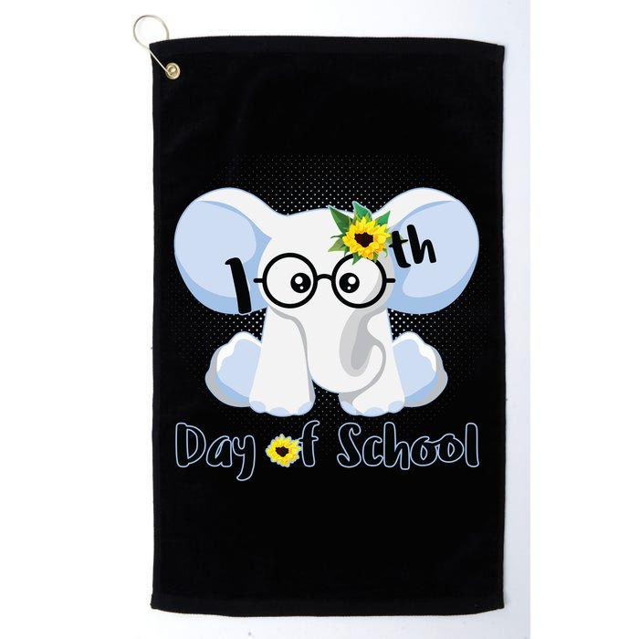 Cute Elephant 100th Day of School Golf Towel