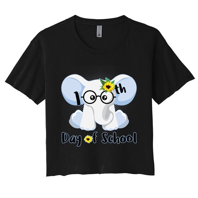 Cute Elephant 100th Day of School Crop Top