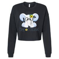Cute Elephant 100th Day of School Cropped Pullover Crew