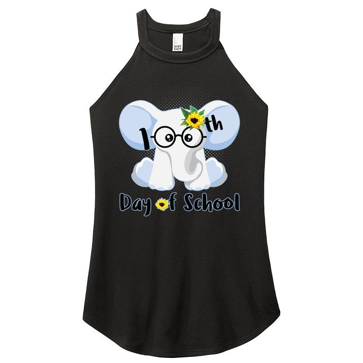 Cute Elephant 100th Day of School Women's Perfect Tri Rocker Tank